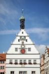 Old Clock Tower In Rothenburg Stock Photo