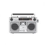 Vintage Portable Radio Cassette Player Retro Stock Photo