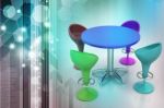 Modern Bar Table Stock Photo