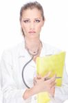 Pretty Female Doctor Stock Photo