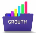 Growth File Represents Business Graph And Binder 3d Rendering Stock Photo