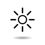 Shining Sun Icon  Illustration Eps10 On White Background Stock Photo