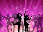 Disco Women Indicates Dance Discotheque And Female Stock Photo