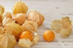 Cape Gooseberry Physalis Fruit Ground Cherry Organic Food Vegetabl Stock Photo