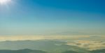 Landscape Of Mountain With The Clouds And Fog Stock Photo