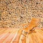 Wooden Deck Chair In Retro Style On Wooden Floor Interior With S Stock Photo