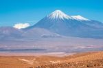 Volcanoes Licancabur And Juriques, Atacama, Chile Stock Photo