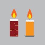 Halloween Light Candle Set Background Stock Photo