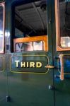 Third Class Carriage Door And Window Stock Photo