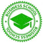 Business School Means Corporation Commercial And Trade Stock Photo