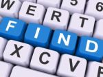 Find Keys Show Search Research Or Looking Online Stock Photo