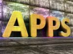 Apps Software Means Freeware Softwares And Web Stock Photo