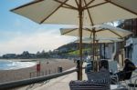 View Of The Beach And Promenade At Lyme Regis Stock Photo