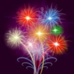 Celebrate Fireworks Shows Explosion Background And Celebrating Stock Photo