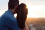 Young Tourist Couple Looking At The Views In The City Stock Photo