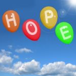 Hope Word On Balloons Stock Photo