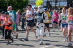 Runners At The London Marathon Stock Photo