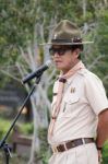 Student 11-12 Years Old, Scout Assembly, Teepangkorn Scout Camp In Samut Sakhon Thailand Stock Photo