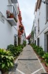 Marbella, Andalucia/spain - July 6 : Street Scene In Marbella Sp Stock Photo