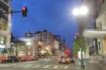 Boston, Massachusetts - September 10, 2016: Downtown Boston In T Stock Photo