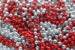 Silver And Red Chain Stock Photo