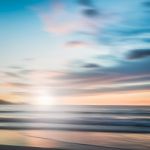 An Abstract Seascape With Blurred Panning Motion Background Stock Photo