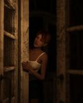 3d Rendering Of A Woman Is Trying To Survive In Haunted House Stock Photo