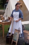 Detling, Kent/uk - August 29 : Woman In Costume At The Military Stock Photo