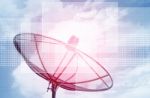 Satellite Dish Background Stock Photo