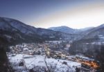 Shirakawago Snow Village Stock Photo