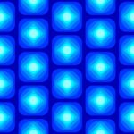 Abstract Round Rectangle Square Seamless Pattern Blue Stock Photo