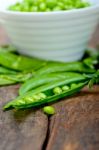 Hearthy Fresh Green Peas Stock Photo