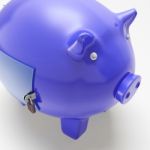 Piggybank With Closed Door Showing Financial Security Stock Photo