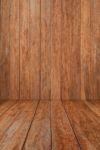 Perspective Brown Wood Floor Panel Background Stock Photo