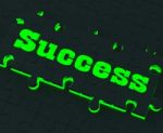 Success Puzzle Showing Successful Strategies Stock Photo