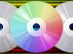 Cd Background Means Music Artists And Rainbow Lines
 Stock Photo