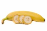 Tasty Banana Fruit Isolated On White Background Stock Photo