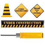 Under Construction Icon Stock Photo