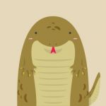 Cute Big Fat Komodo Stock Photo