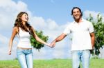 Laughing Young Couple Stock Photo