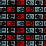 Cassette Tape Background Stock Photo