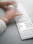 Speedy Typing With Keyboard Stock Photo