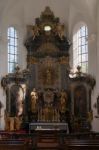 Altar In The Catholic Church In Attersee Stock Photo