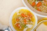 Syrian Barley Broth Soup Aleppo Style Stock Photo