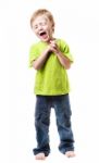 Boy Shouting Stock Photo