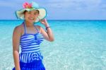 Beautiful Woman On Beach In Thailand Stock Photo