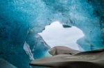 Crystal Ice Cave Near Jokulsarlon Stock Photo