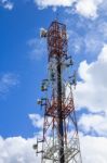 Antenna With Blue Sky Stock Photo