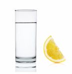 Water With Lemon Isolated On White Background Stock Photo