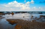 Sea Rocks And Sky Stock Photo